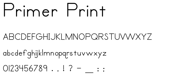 Primer Print font